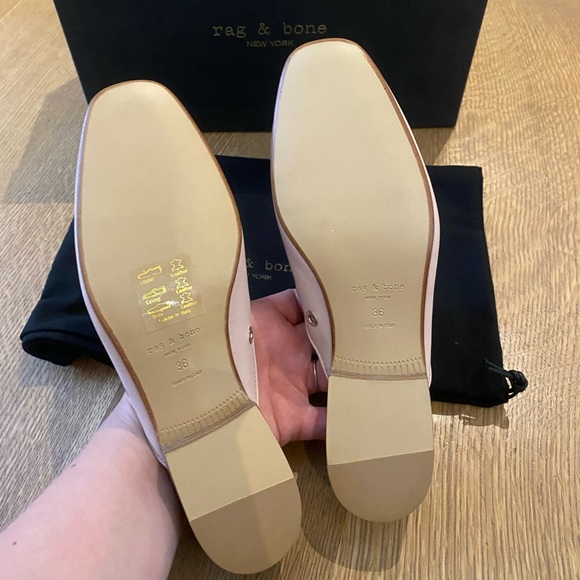 Rag & Bone Luis Mules in Nude Grommet - Picture 7 of 10